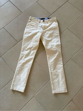NWT Tommy Hilfiger TH Flex Slim Fit Stretch Chinos - Cream Off-White 29x30